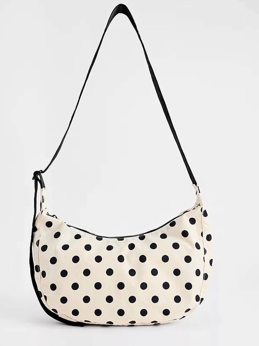 BAGGU x Urban Outfitters Cream Polka Dot Medium Crescent NWT